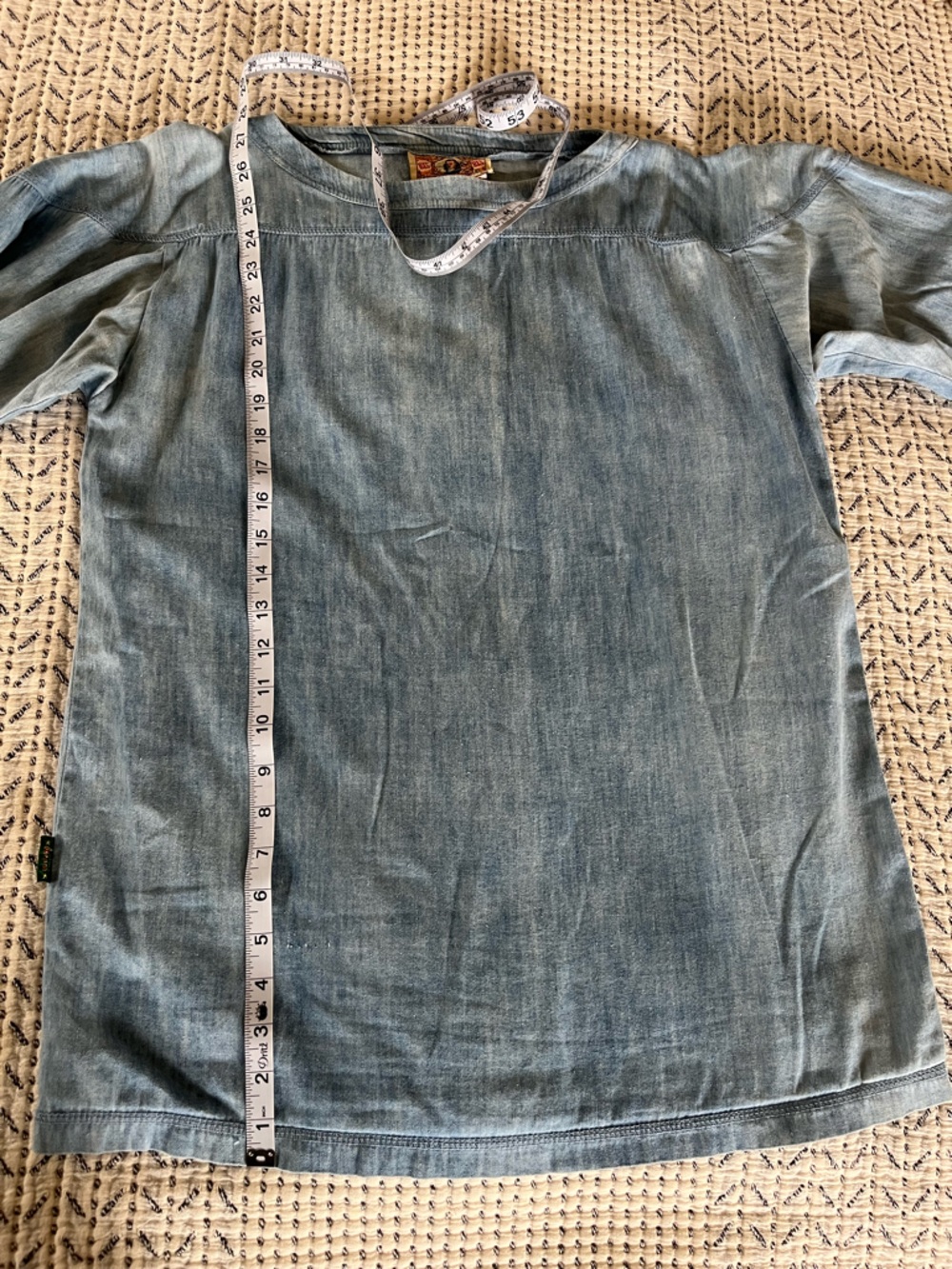 Vintage Gene Ewing BIS “wrinkled rich denim” tunic